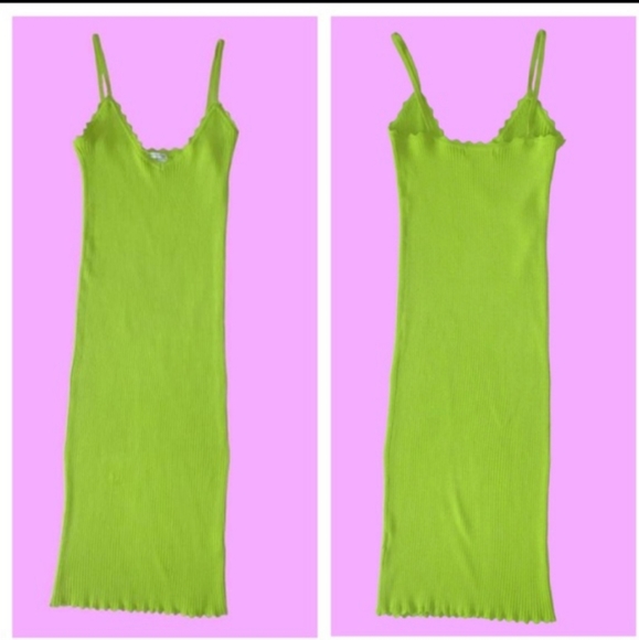 Urban Outfitters Dresses & Skirts - NWT UO Lime Green Knit midi Dress